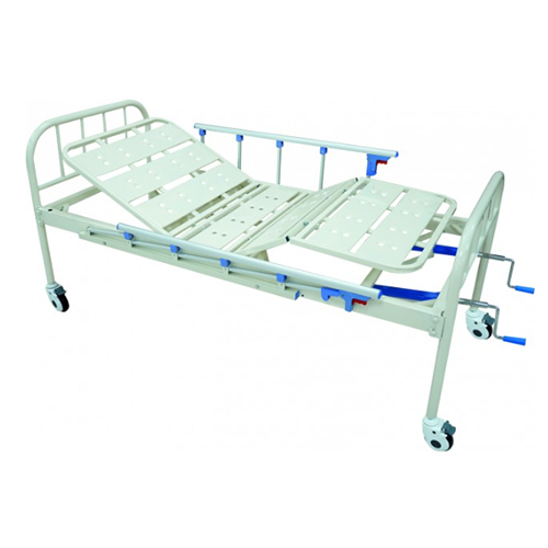 KW 573 - FOWLER COT WITH ALUMINIUM RAILINGS and WHEELS