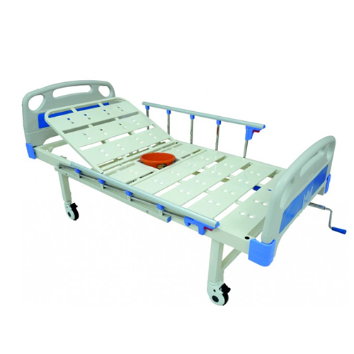 KW 479 - BACKREST-SEMI-FOWLER COT WITH COMMODE PROVISION and WHEELS