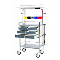 Kw 439 (ss) - Crash Cart-emergency Trolley Stainless Steel (202 G)