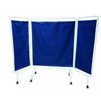 Kw 429 (ms) - Bed Side Screen 3 Fold With Rexin - Color: Blue