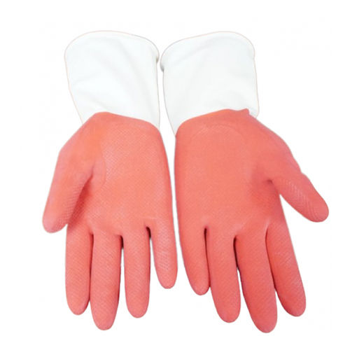 KW 543 (H-RW) - KITCHEN GLOVES HEAVY - RED&WHITE