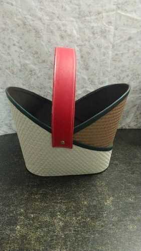 leather gift basket