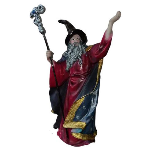 Multicolored Master Magician Merlin Statue