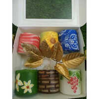 Gd 202 Candle Gift Item - Marble Material, Various Sizes, Multicolored Design, Round Shape | Perfect Gift For Any Occasion