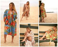 Printed Waffle Kimono