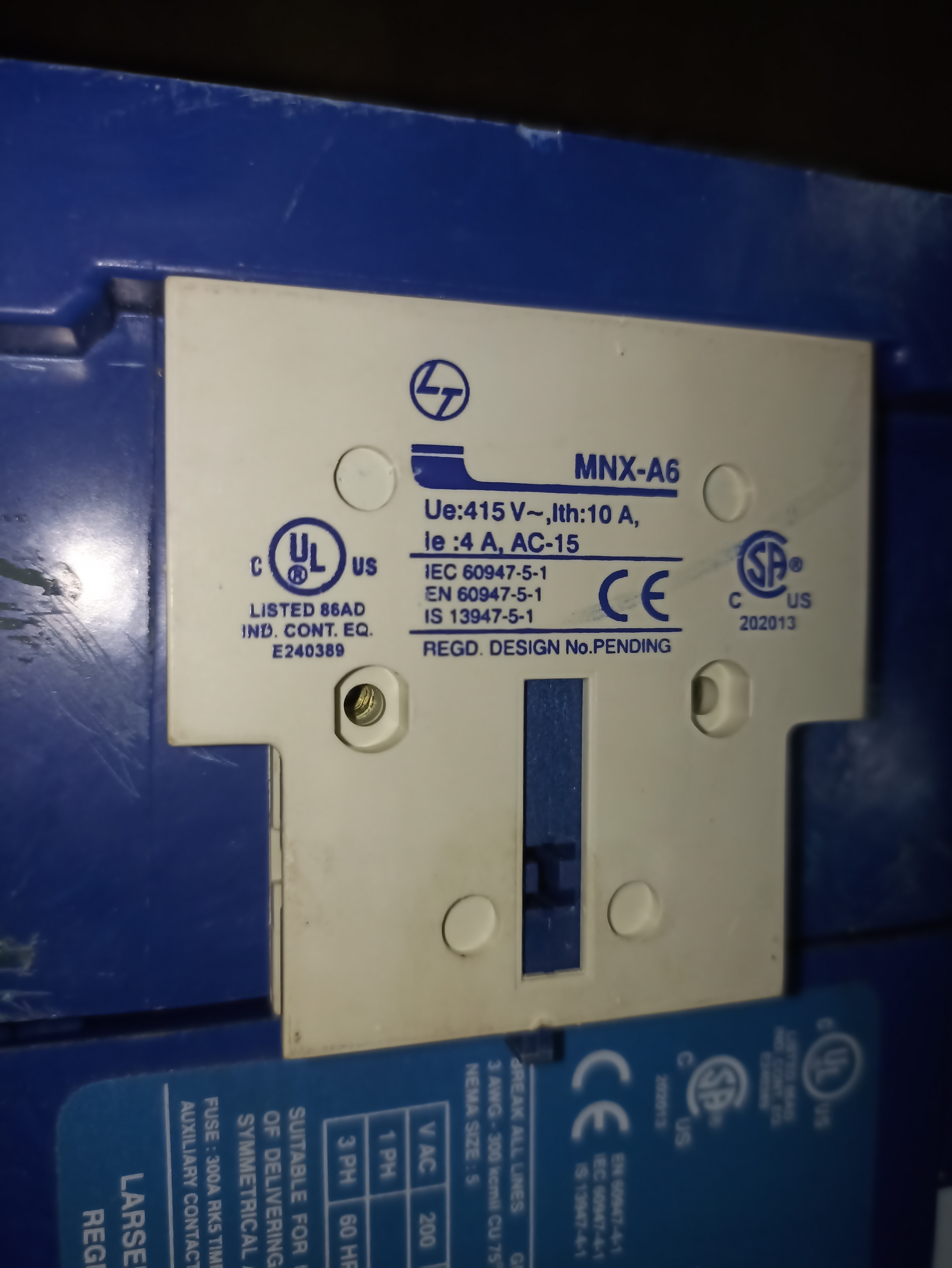 LT MNX-225 CONTACTOR