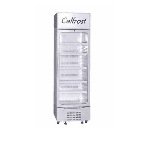 White Celfrost 125 Lsingle Glass Door Upright-Standing Freezer