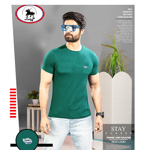 Mrnts-001 Olive Green Mens Plain T Shirt Age Group: Adults