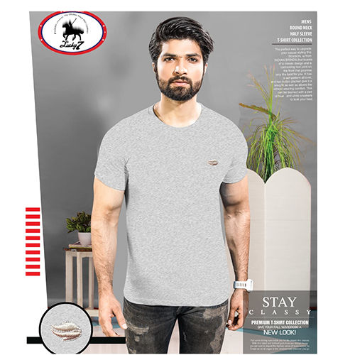 Mrnts-001 Grey Mens Plain T Shirt Age Group: Adults