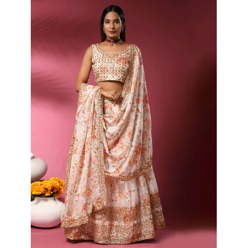 Wedding Wear White Lehenga Choli