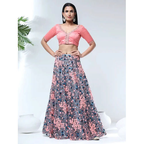 140 Gsm Ladies Embroidery Lehenga