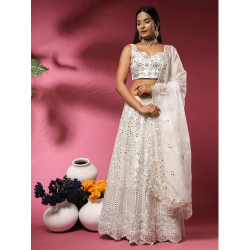 White Ladies Embroidery Lehenga