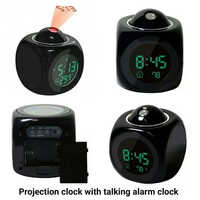 Digital Display Projector Clock - Durable Plastic, Various Sizes, Multicolored Designs | Polished Surface, Digital Time Projection On Walls Or Ceilings