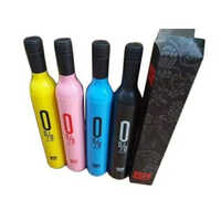 21 Inch Bottle Umbrella - High-quality Plastic, Oval Shape, Multicolored | Rubber Stopper, Silk-screen Logo, Ideal For Hydration On The Go