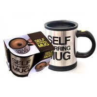 Stainless Steel Self Stirring Mug - High Quality, Various Sizes & Colors | Unique Self-Stirring Mechanism, Durable Polished Finish