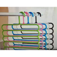 5 In 1 Plastic Coat Hanger - High-Quality Plastic, Various Sizes for Dresses , Lightweight and Easy to Carry for Travel Use