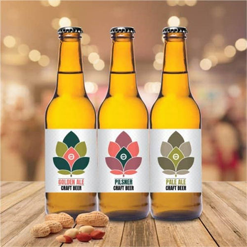 Multicolor Bottle Label