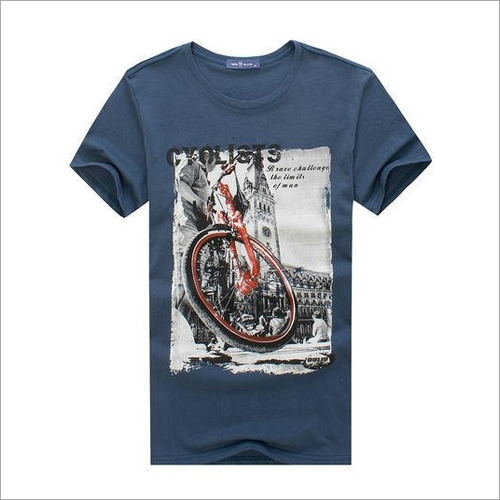 Blue Round Neck T Shirt