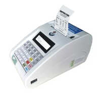 Electronic Billing Machine - Plastic Sheet Material, White Color | High Accuracy, Automatic Note Counting & Fake Currency Detection
