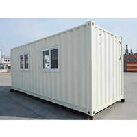 Steel Rectangular Office Container - Foldable Design, White Color, Integrated Alloy Aluminum And Pvc Doors And Windows