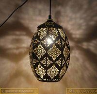 Hanging Oval Shape Moroccan Lamp Iron made antique powder coated finish