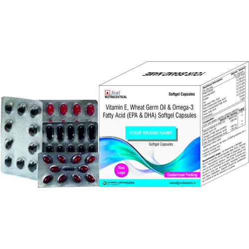 Vitamin E Wheat Germ Oil And Omega-3 Fatty Acid (EPA And DHA) Softgel Capsules