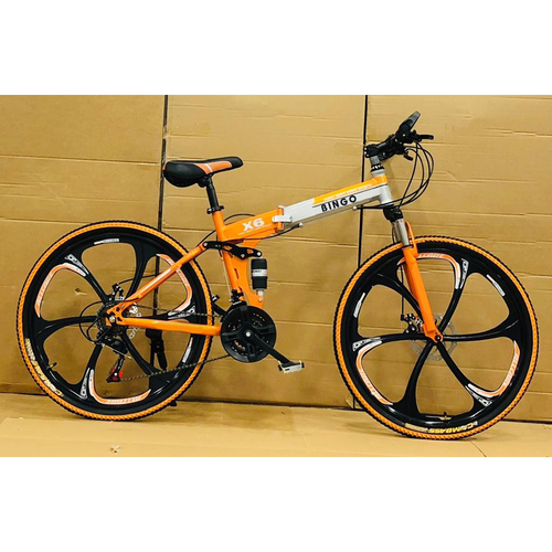 ORANGE 21 GEARS FOLDING BICYCLE