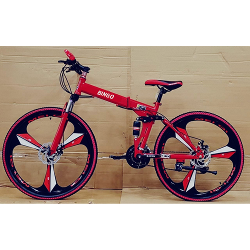 RED 21 GEARS FOLDABLE CYCLE