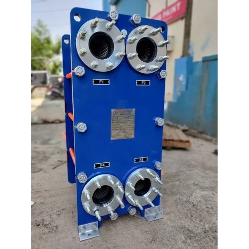 Mild Steel Plate Heat Exchanger - 415V, Blue Finish | New Industrial Unit, High Efficiency