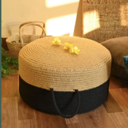 Jute Pouffe