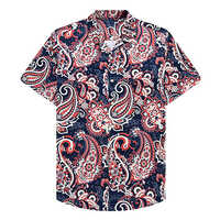 Mens Poly Cotton Printed Shirt