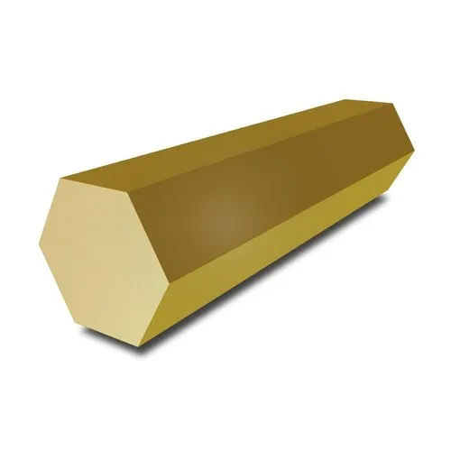 Yellow Brass Hexagon Bar