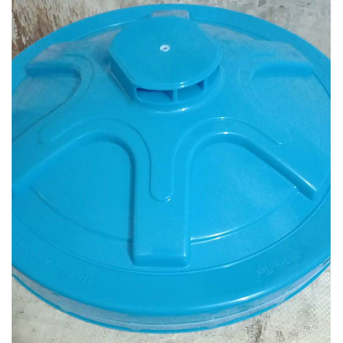 Round Blue Air Ventilation Plastic Single Thread Cover