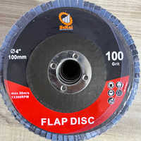 4 Inch Grinding Flap Disc - Stainless Steel, 4 Inch Circular Design | Silver Finish For Industrial & Commercial Use