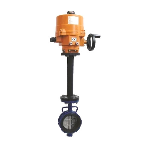 Motorised Extended Shaft Butterfly Valves - Color: Black