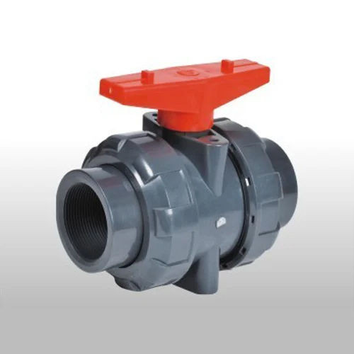 Hand Lever Upvc 2 Way Ball Valve - Color: Black