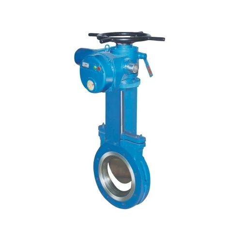 Motorized Knife Edge Gate Valves - Color: Blue