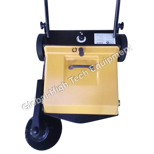 Yellow Manual Sweeper Machine