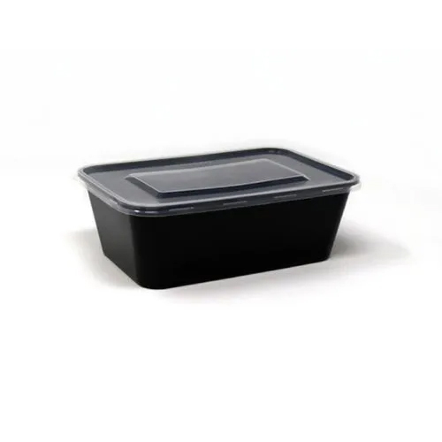 750ml Black Rectangular Container