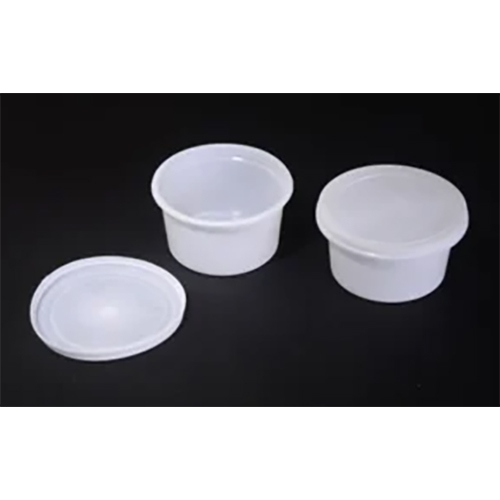 100 Ml Plastic Food Containers MILKY And BLACK