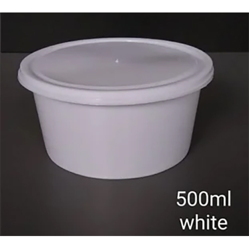 500ml Plastic Food Containers MILKY And BLACK