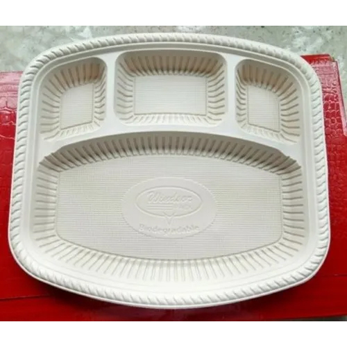 Square Cornstarch Bio-Degradable Plate