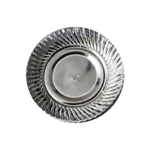 Wrinkle Silver Paper Plate 0 No