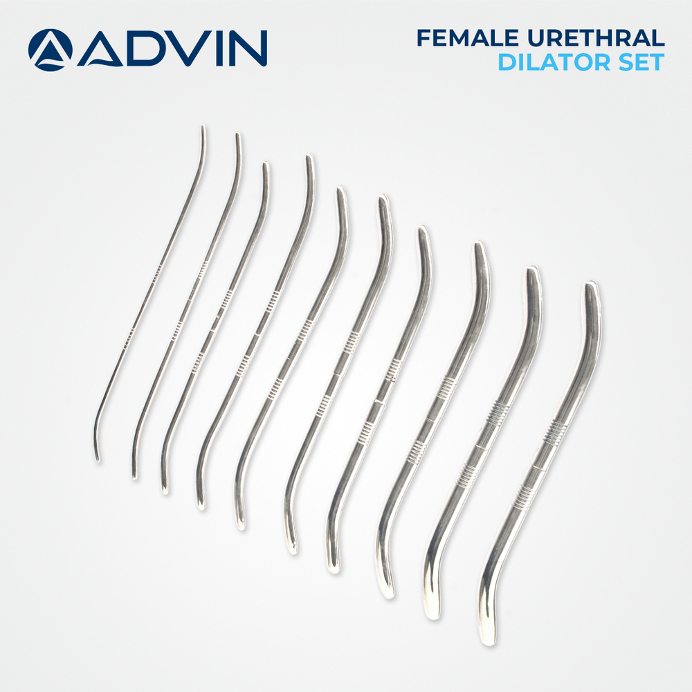 Steel Female Urethral Metal Dilator Set