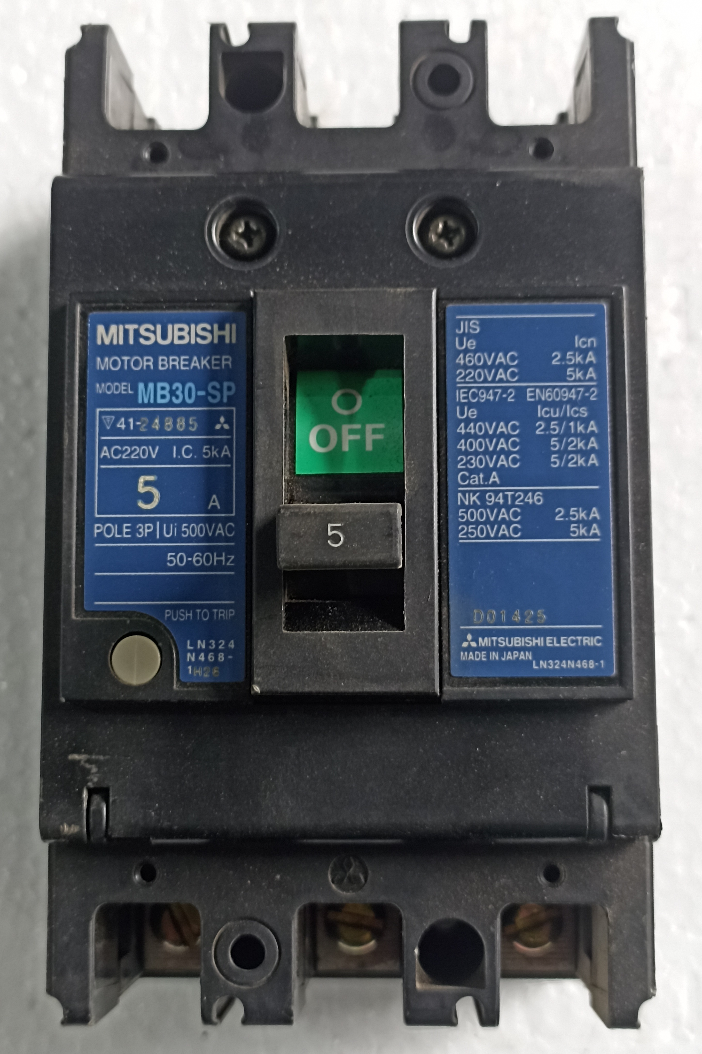MITSUBISHI (MB30-SP) 5A 3P MCCB