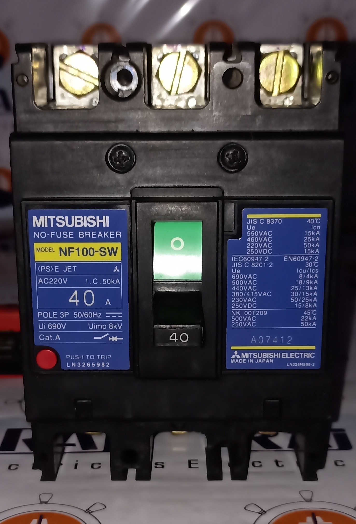 MITSUBISHI (NF100-SW) 40A 3P MCCB