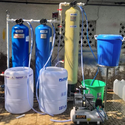 2000 LPH DM Water Plant - Steel & FRP, Semi-Automatic Electric Drive | High-Purity Filtration for Ground Water Applications