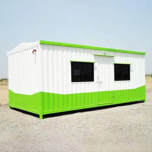 White And Green Portable Site Office