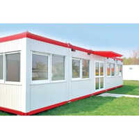 White And Red Site Office Cabin