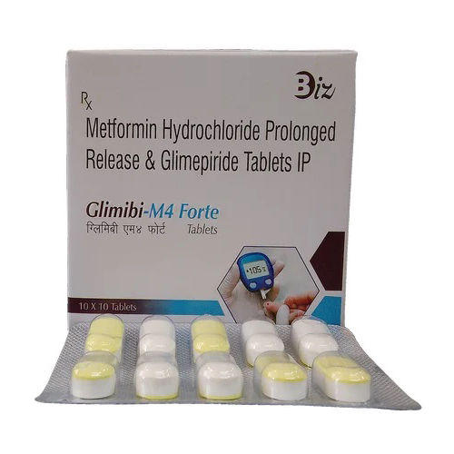 Metformin 1000mg Hydrochloride Prolonged Release And Glimepride 4mg Tablets